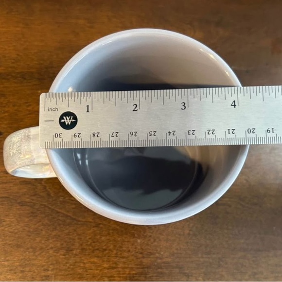 Large Meritage Iridescent Blue/ Lavender Gray 20 ounce Drip Glaze Mug No Flaws. - Picture 8 of 8